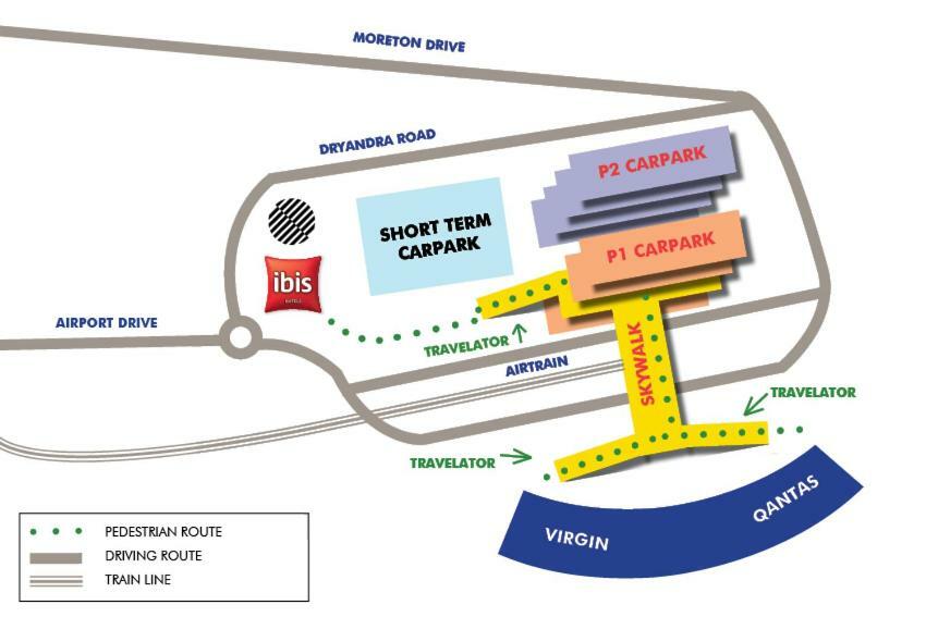 풀먼 브리즈번 공항 호텔 외부 사진 Map of the terminal